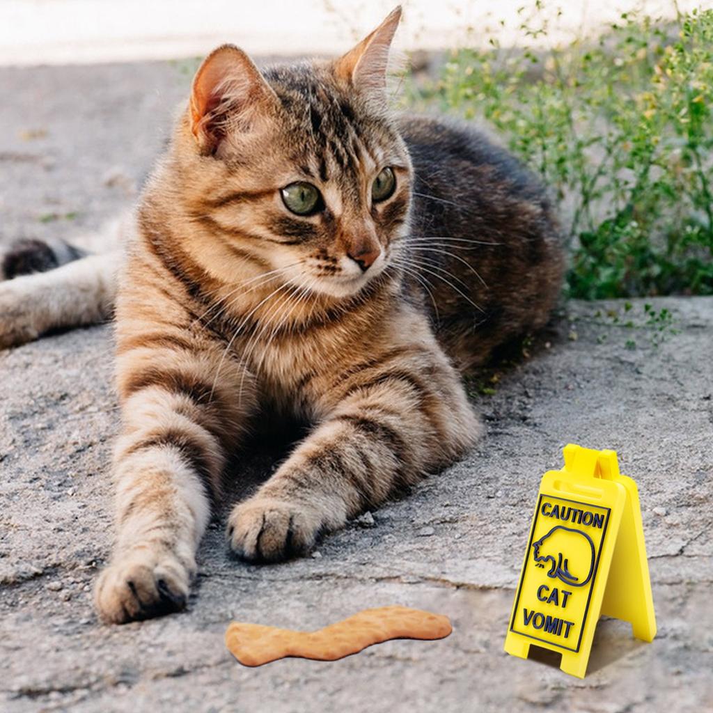 Cat Vomit Sign,Cat Sign Decoration,Cat Decor Funny Gag Gifts,Funny Cat Signs Decor,Best Cat Gifts For Cat Lovers And Cat Decorations