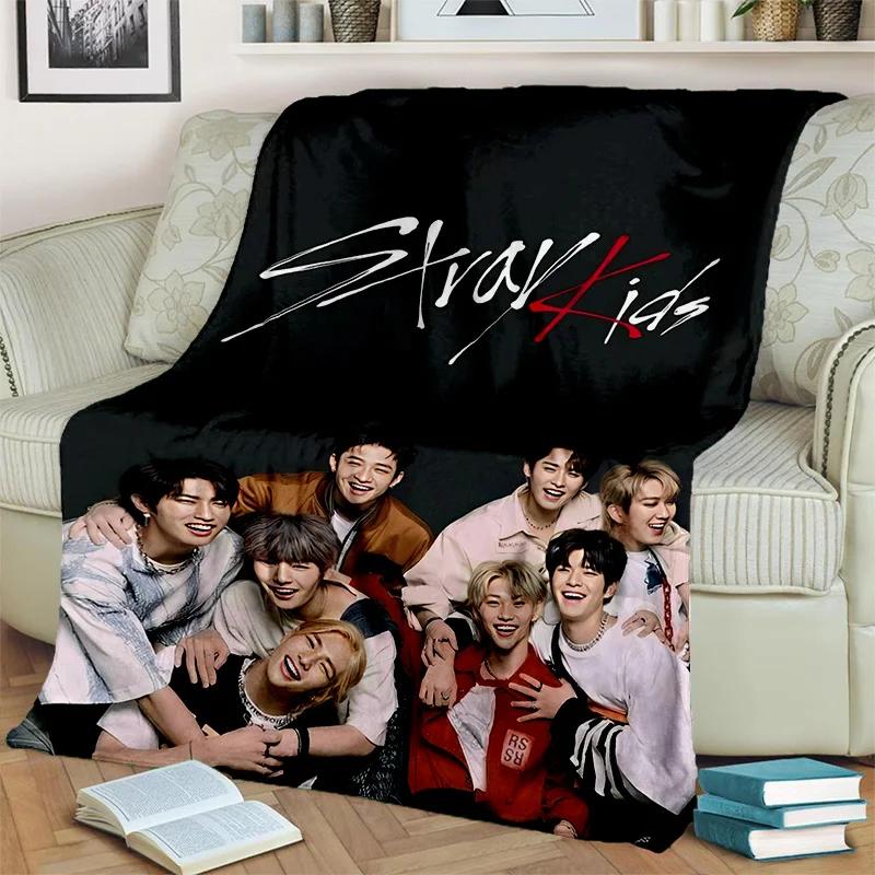 3D Kpop Stray Kids Корейское одеяло с певицей, мягкое одеяло для дома, спальни, кровати, дивана, пикника, путешествия, офиса, чехол для отдыха, детское одеяло