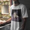Курящий Кот Смешной Мем Графические Футболки Мозговая Гниль Шутка Сигаретный Кот Футболка Женская Мужская Мода Готическая Креативная Хлопковая Короткий Рукав