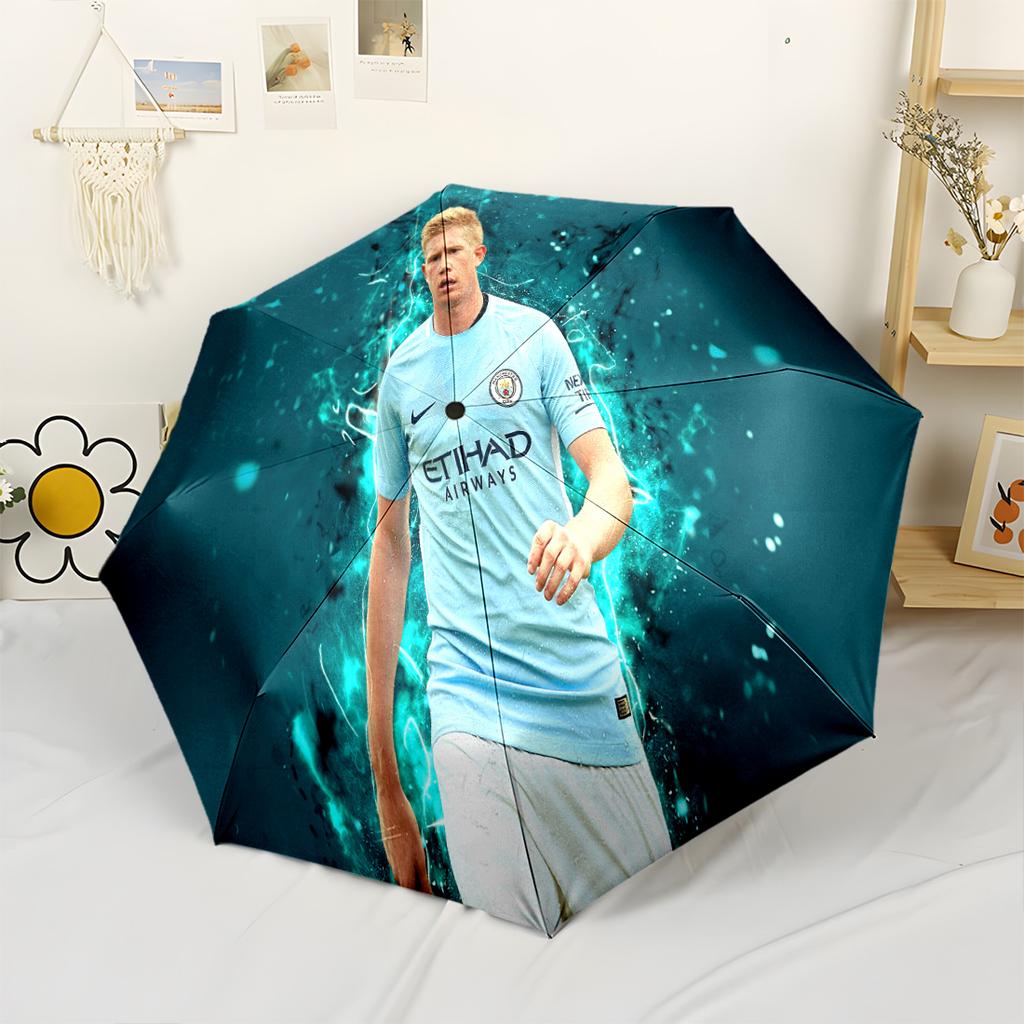 Ryan Giggs Celebration Portable Automatic Umbrella Compact 8-Rib Lightweight Compact Design All-Season Use Compact Folding Umbrella Gift for Festivals