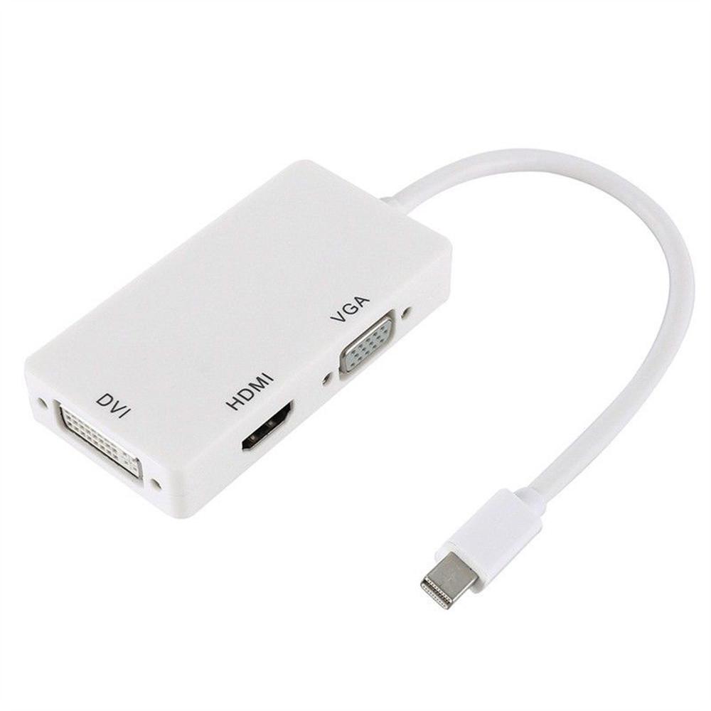 Мини DisplayPort к HDMI DVI VGA 3-в-1 адаптер с чипсетом для Macbook Pro Air для настройки нескольких мониторов