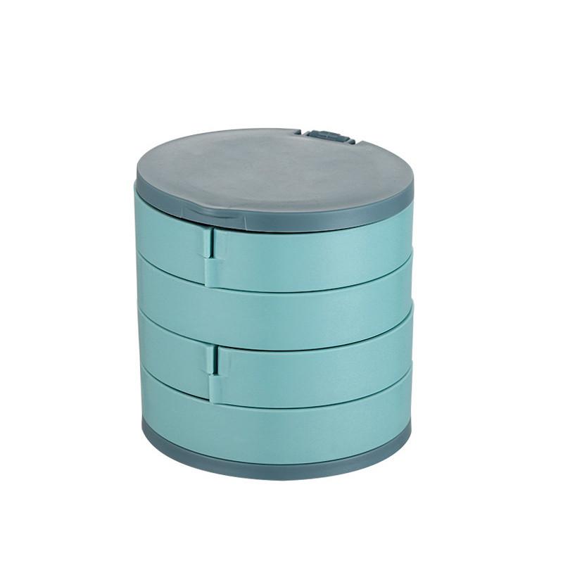 Вращающаяся многослойная шкатулка для драгоценностей, коробка для хранения сережек, браслет, серьги, ожерелье, подставка для ювелирных изделий, пылезащитная коробка