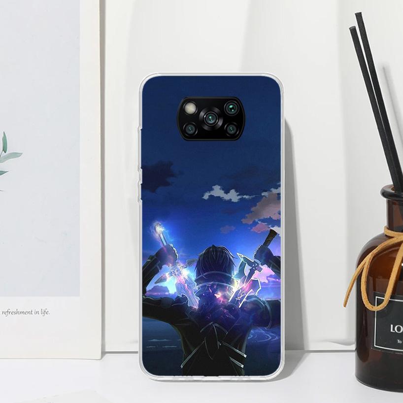 Sword Art Online Anime Phone Case For Xiaomi Poco X7 X6 X5 M7 M8 Pro F7 Ultra Redmi 15C 15 13C 13 12C 12 10 10C 10A Art Fundas P