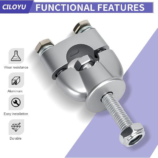 22Mm 7/8 Handlebar Risers Mount Clamps Motorcycle Handle Bar Riser Replacement For Apollo 250 Ninja 500 XT600 XR50 Dirt Pit Bike ATV Scooter