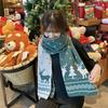 Versatile Selection Christmas Scarf Women's Winter Atmosphere Red Scarf New Warm Knitted Shawl