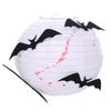Foldable Halloween Paper Lantern Night Lamp Black Bat Handheld Lantern Party Layout