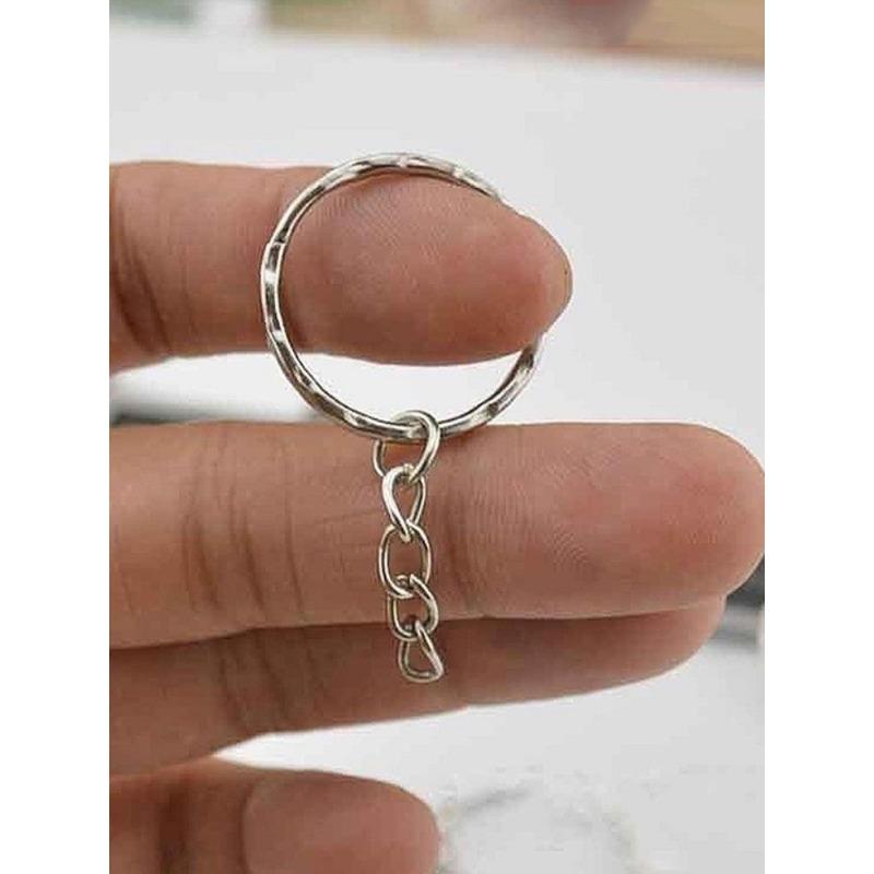 1 Piece New Key Ring Nickel Plated Embossed Keychain Diy Pendant Accessories for Women