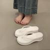 Thick-soled Heightened Pinch-on Flip-flops Fairy Shoes New Outer Wear Holiday Slope Heel Sandals