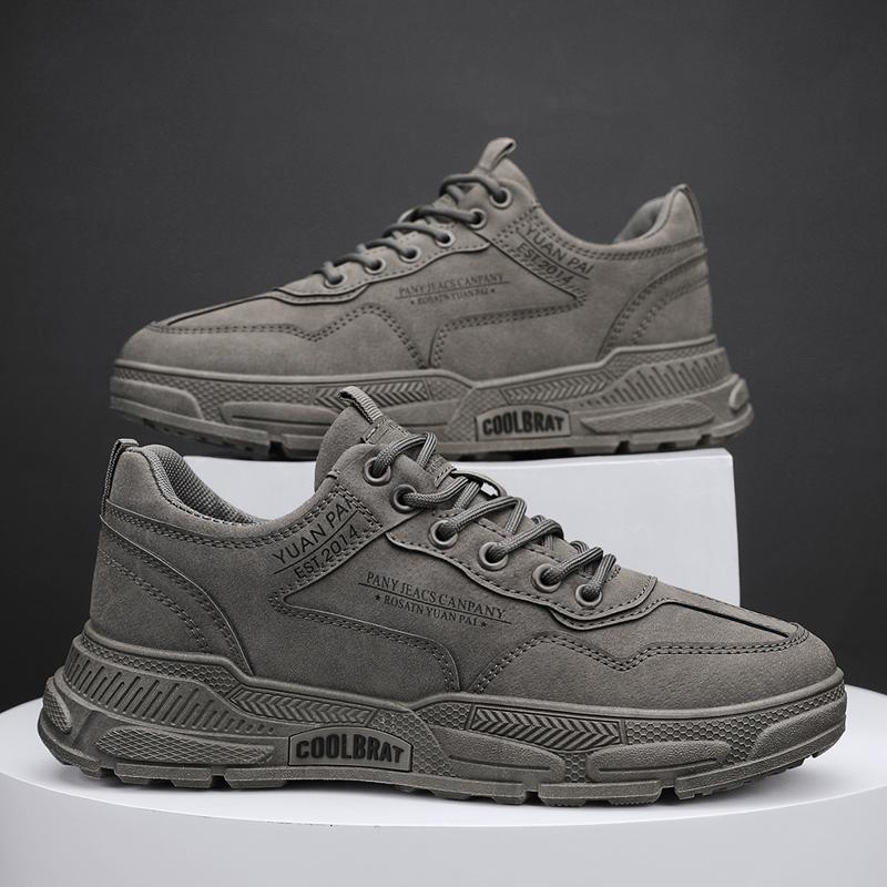 Мужские кроссовки Осень Новые Мужские Повседневные Туфли Высокое Качество Плоская Подошва Прочные Рабочие Туфли акция 2025 Обувь для Мужчин