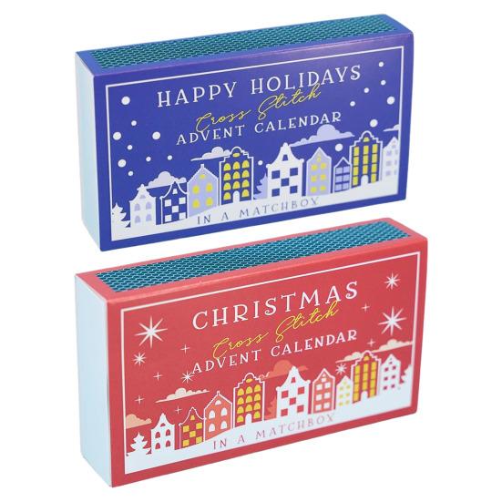 Рождественский Адвент Календарь Набор для вышивки крестом Схемы для вышивки крестом своими руками с нитками иглами пяльцами