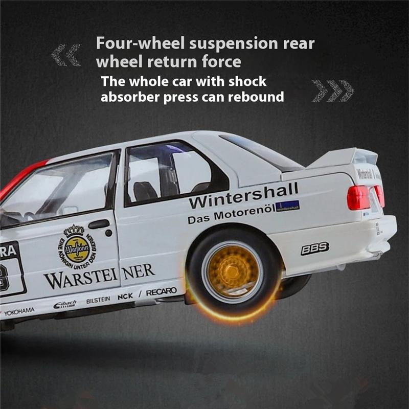 1/24 масштаб BMW M3 Sport EVO сплав спортивная модель автомобиля литые металлические трековые гоночные машины транспортные средства модель звук свет имитация детская игрушка подарок