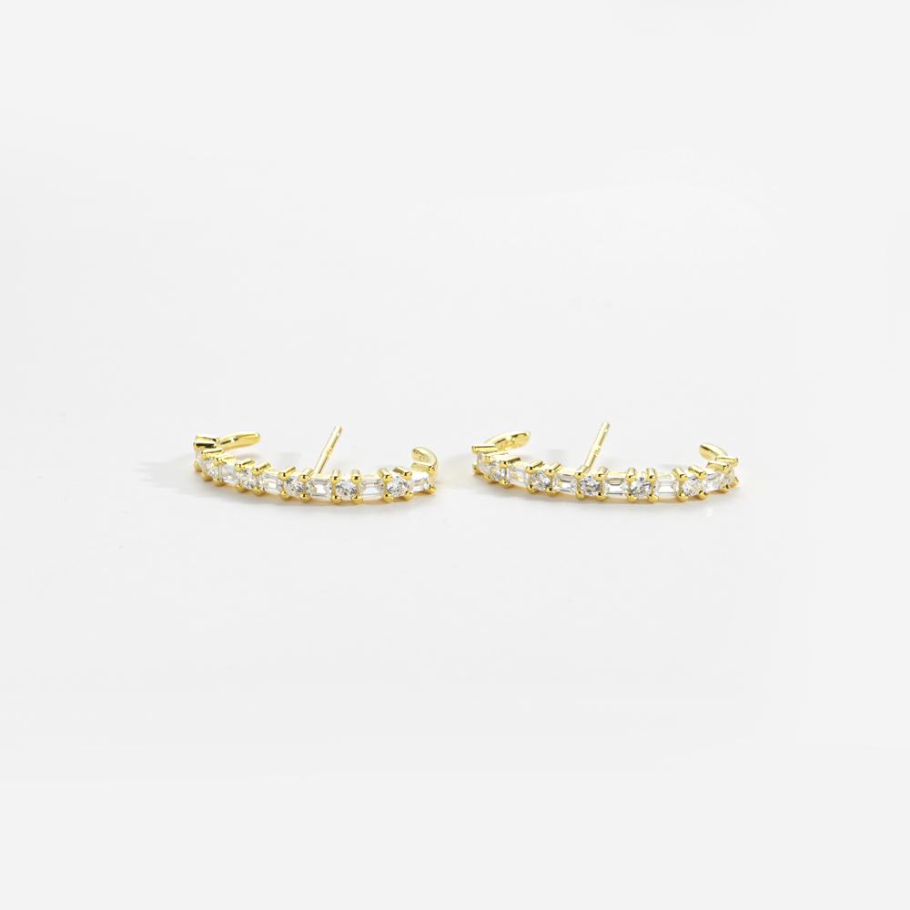 ANDYWEN Серьги-гвоздики из стерлингового серебра 925 пробы с золотым прозрачным фианитом 2023 года, роскошные ювелирные украшения, подарок для женщин