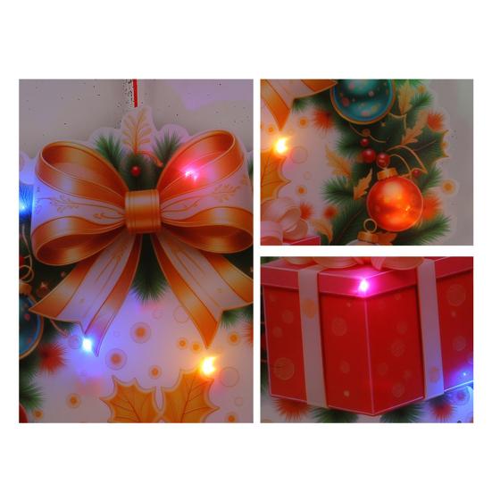 Светящийся Санта Подвеска на дверь Светодиодный Рождественский декор с Оленем Снеговиком Сделай сам Светящиеся Праздничные Подвесные Украшения для Окна Каминной полки