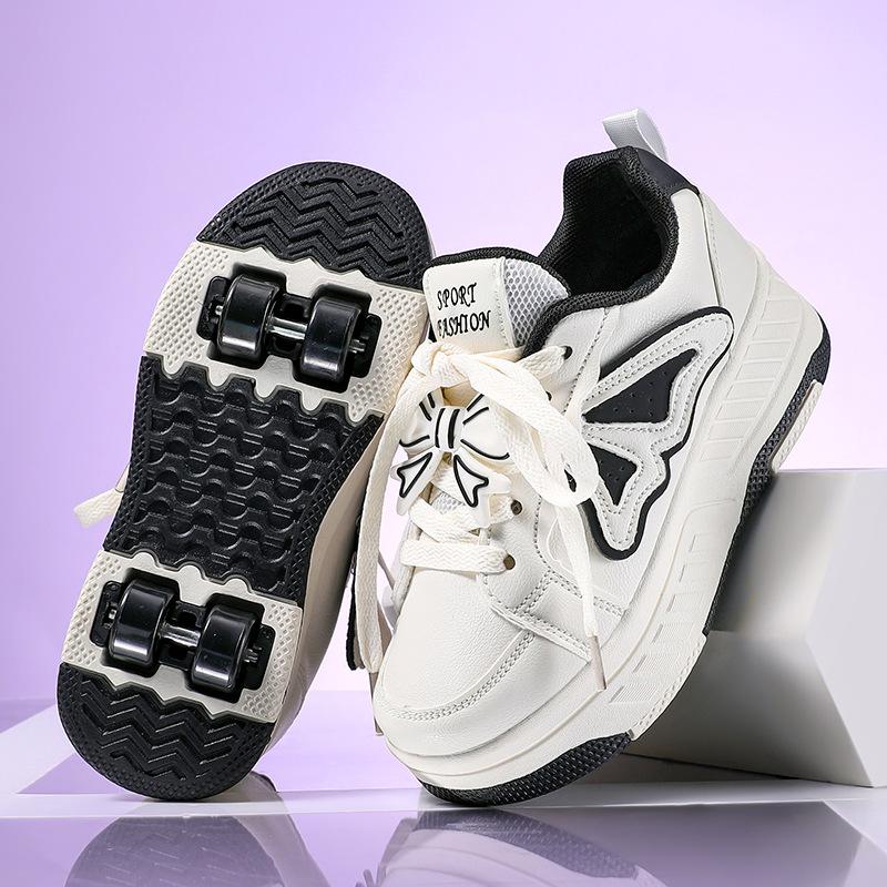 Girls Four-Wheel Runaway Shoes Skates Children'S Roller Skates Students With Wheels Shoes Trend Girls