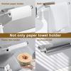 Adhesive Toilet Paper Holder Kitchen Roll Towel Rack Napkin Dispenser Absorbent Stand Tissue Hanger Stainless Steel Wall Mount