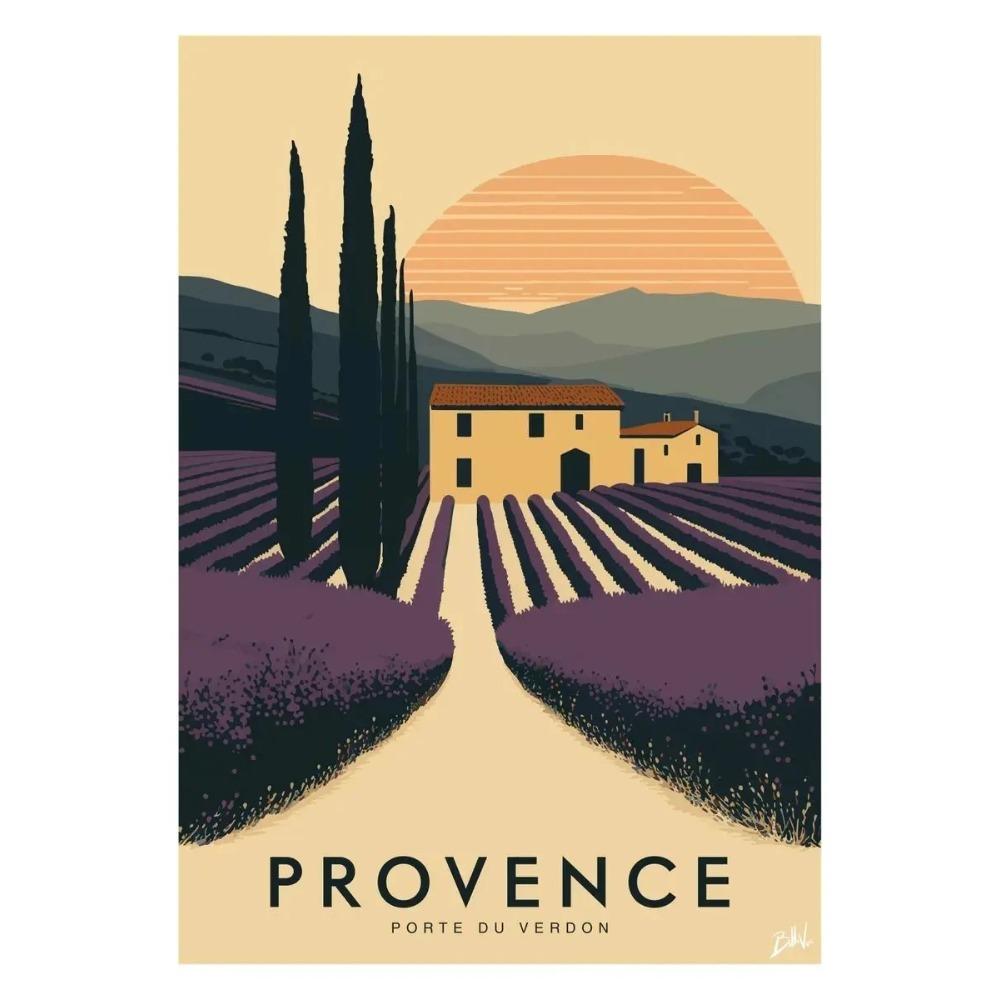 Retro France Travel Marseille Petanque Verdon Poster Canvas Painting Wall Art Living Room Home Decor