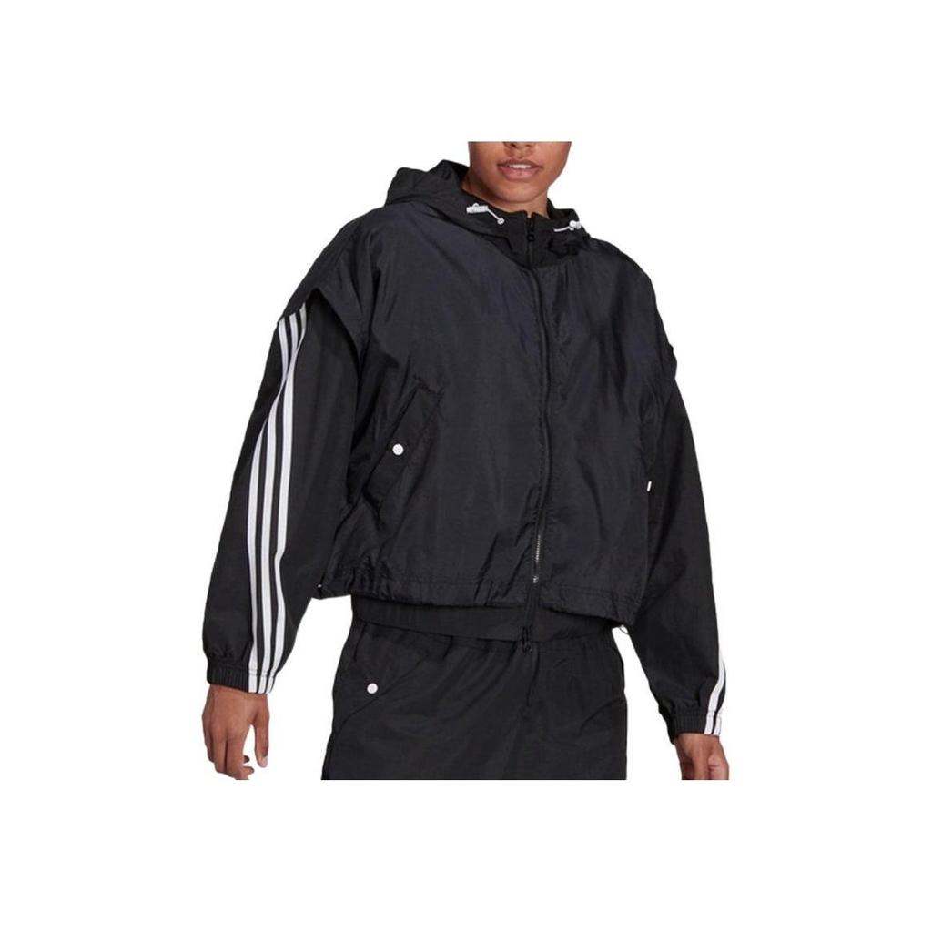 adidas Женская спортивная куртка с капюшоном Future Icons 3-Stripes, тканая, черная HA0812