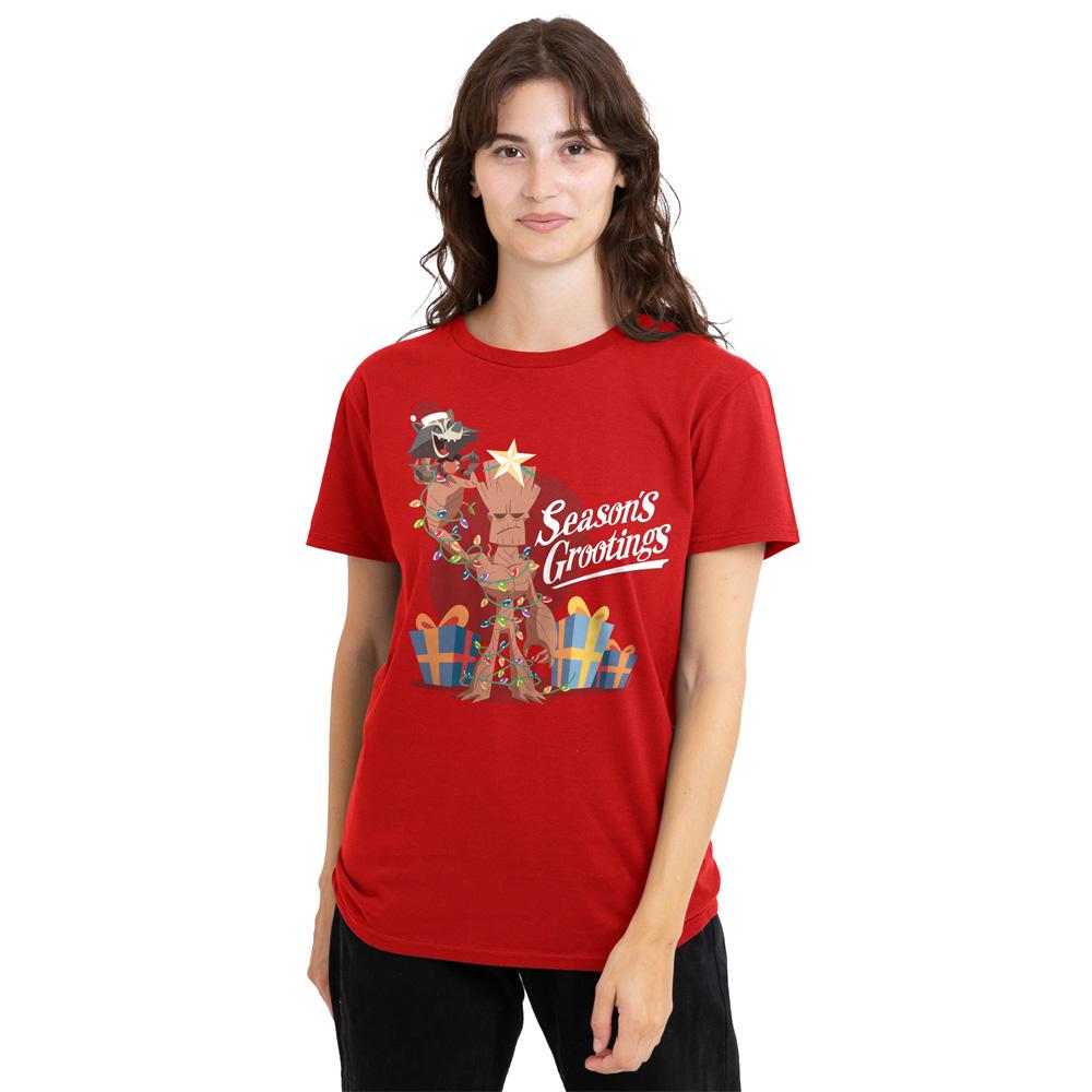 Guardians Of The Galaxy Womens/Ladies Seasons Grootings T-Shirt