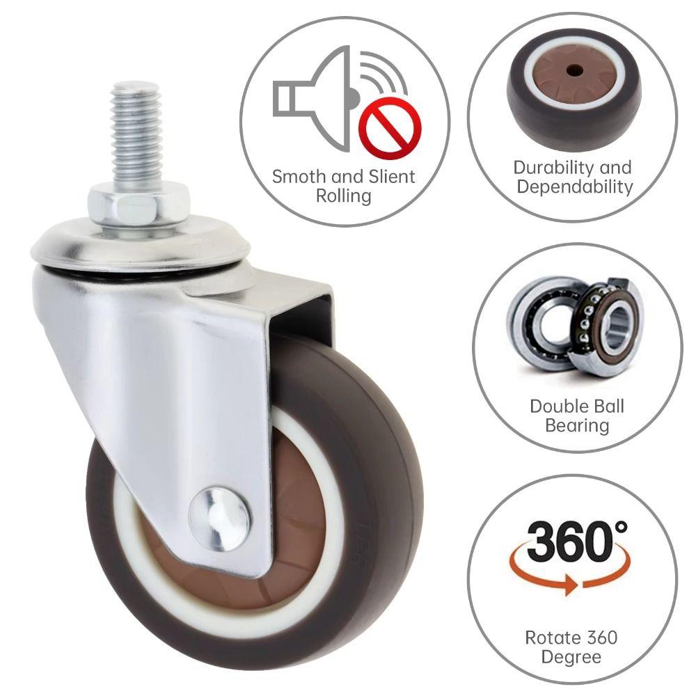 Шариковые Поворотные Колеса Металлическая Верхняя Часть Мебельные Колеса Бесшумные Колеса Колесики Стол