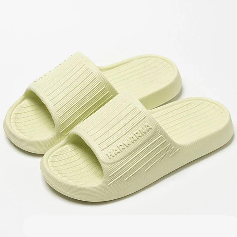 Fashion Thick Bottom Cloud Slippers Women Summer Comfort Soft Sole Platform Slides Woman 2025 Light Indoor Non-Slip Couple Slippers
