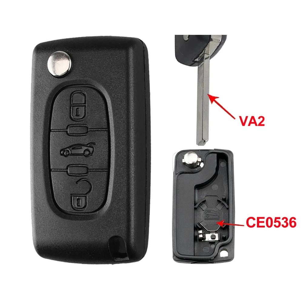 ABX2 YOSE Для Citroen C2 C3 C4 C5 C6 Xsara Berlingo Для Peugeot 207 307 308 407 607 807 HU83 VA2 Лезвие Выкидной Брелок Корпус Чехол