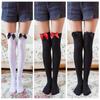 Adult Women Girls Bow Thigh High Stockings Lolita Costumes Cosplay Accessories Over Knee Stockings Socks Black White