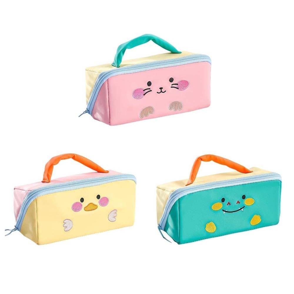 Duck Rabbit Dinosaur Korean Pencil Bag Large Capacity Stationery Storage Bag  Office Supplies