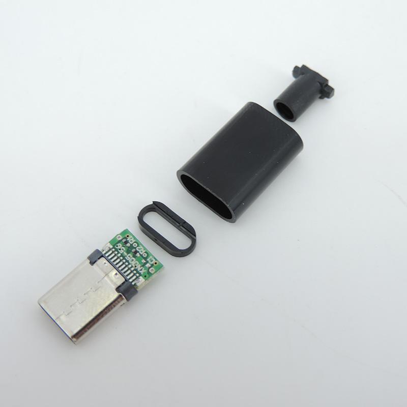 TYPE C USB 3.1 24-контактный штекерный разъем для сварки, адаптер с корпусом, зарядные разъемы Type-C, кабель для передачи данных, аксессуары для ремонта
