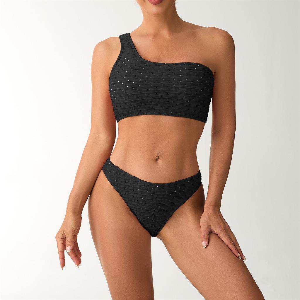 Женский однолямочный двухсекционный купальник-бикини для пляжа