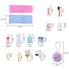 1/12 Dollhouse Makeup Kit Plastic Doll Dressing Tool Set Creative Doll Hair Dryer Comb  Toy