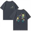 Cute Unicorn Graphic T Shirt Oversized Back Front Dual Print Rainbow Star Cloud Cartoon Tee Y2k Kawaii Streetwear Cotton