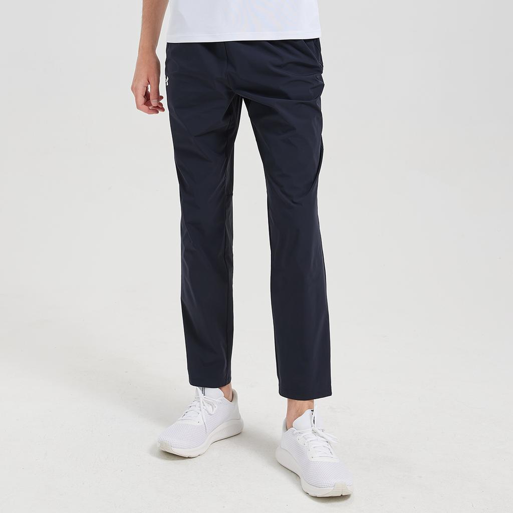 Under Armour Удобные Универсальные Брюки Спортивные Вязаные на Шнуровке с Логотипом Свободные Прямые Мужские Низ Черный 25500705-001