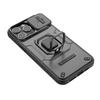 Ring Stand Rotating Slide Camera Lens Military Grade Armor Case For Iphone 16 15 14 13 Pro Max Plus Back Cover