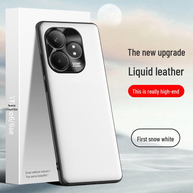 Защитный чехол Realme GT Neo 6 SE из жидкой кожи — защитный чехол от падений, цельный дизайн, подходит для мобильного телефона.