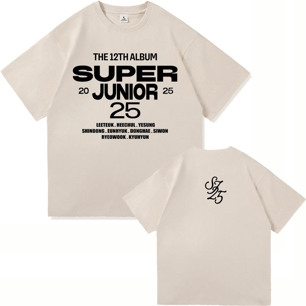 12-й АЛЬБОМ SuperJunior 25 Модная Женская Одежда для Дней Любимых Подарки для Поклонников Харадзюку Высококачественная Одежда Винтажные Хлопковые Футболки