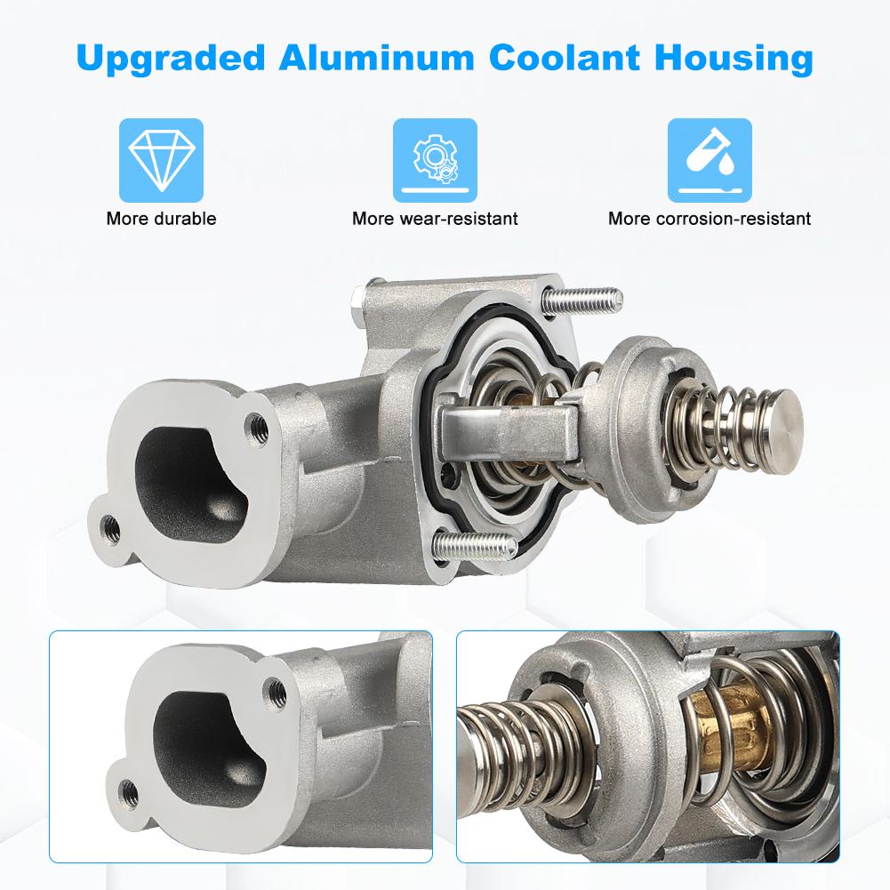 Aluminium Engine Coolant Thermostat Housing For Chevy Camaro Colorado Replacement For 15-81889 12678784 12673280 12670209