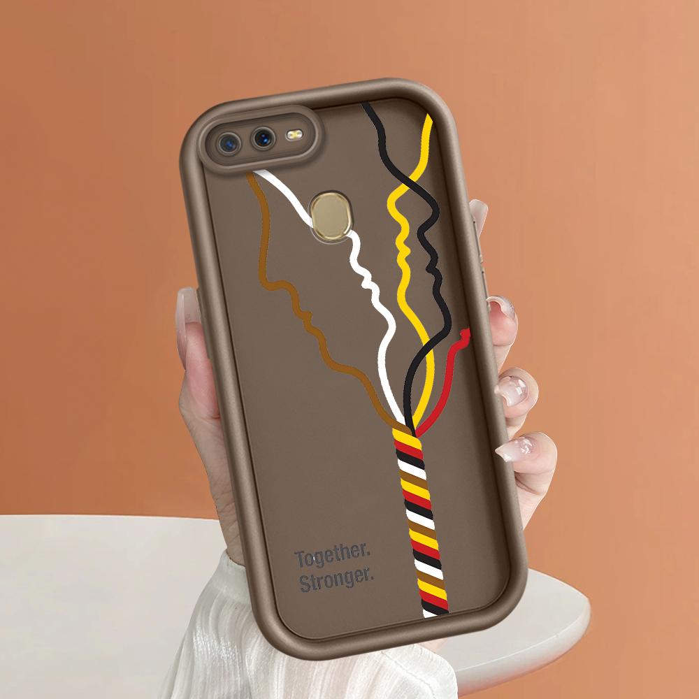 Мягкие силиконовые квадратные лестницы с мультяшным узором, полное покрытие, защита камеры, противоударный чехол для OPPO Reno Realme OnePlus