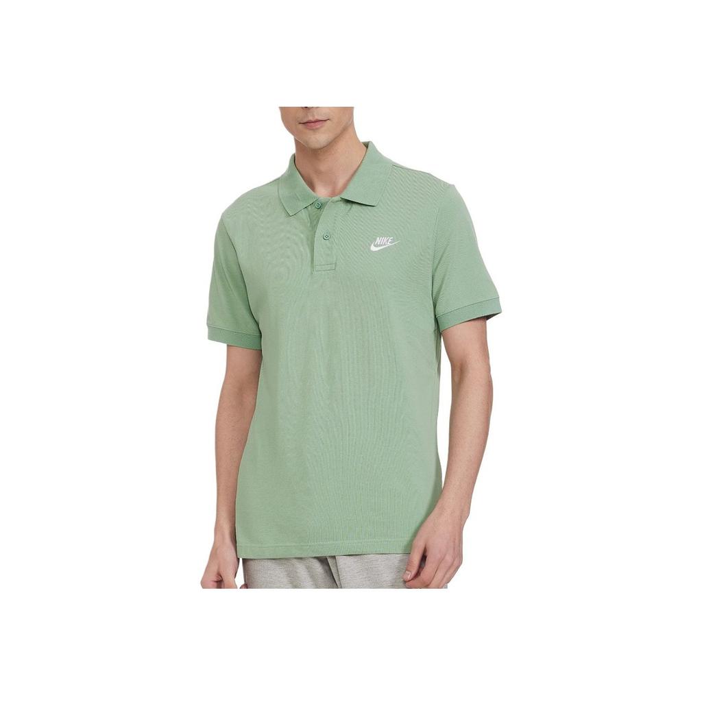 Nike Logo Embroidered Pullover Sports Short Sleeve Polo Shirt Men Polo Shirts Gray Green CJ4457-006