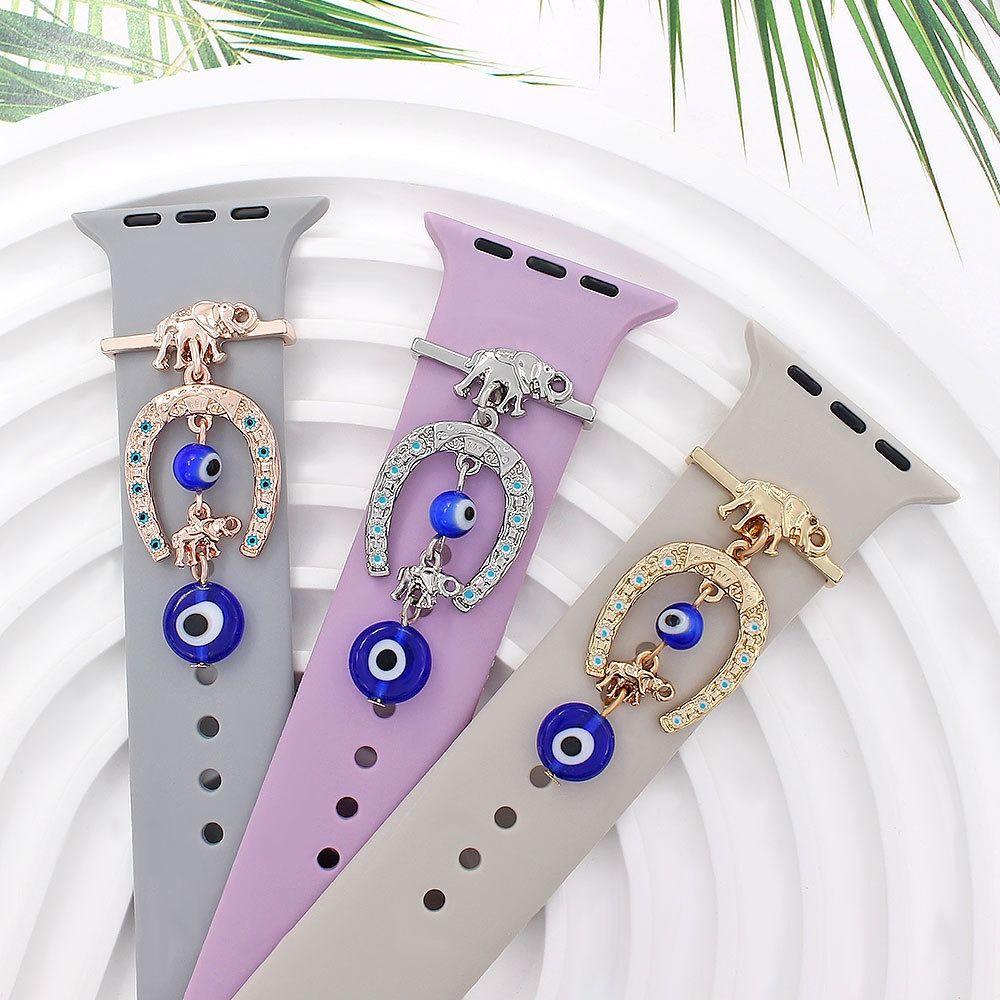 Металлический ремешок для часов, орнамент, браслет, подвески, модное декоративное кольцо, ремешок, аксессуары