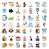 100 маленьких наклеек с различными милыми животными, смешанными и сочетающимися, мультяшные наклейки для ручного учета, для украшения компьютера