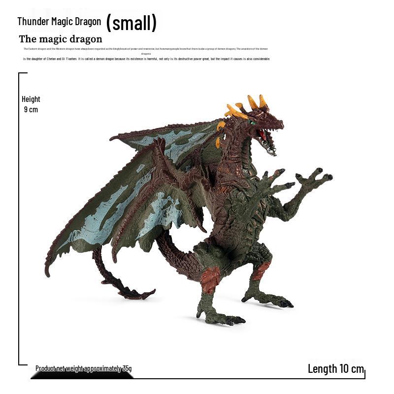 Dinosaur & Dragon Plastic Toy Set: Mythical Animal Figures for Kids
