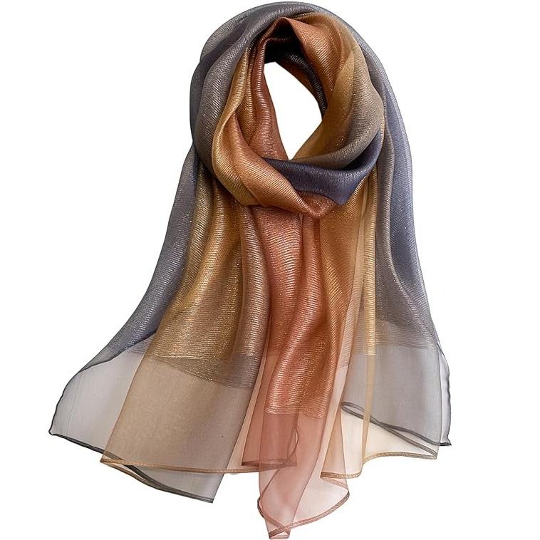 70*180cm Women Gradient Colors Scarf Long Shawls and Wraps for Party Dress Lightweight Pashmina Fashion Scarves