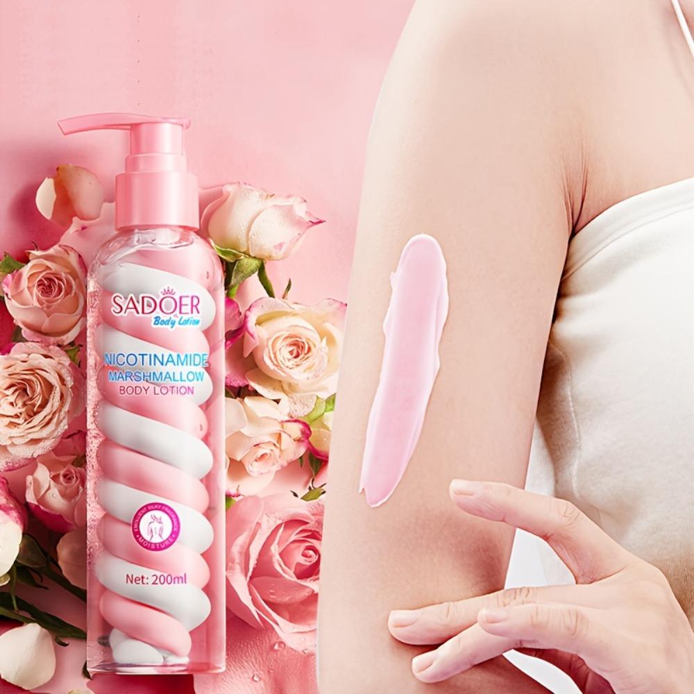 Лосьон для тела Beauty с никотинамидом и сахарной ватой. Увлажняет и питает кожу, восстанавливая ее мягкость и нежность.