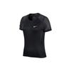 Dri-Fit Miler Training Mesh Дышащая быстросохнущая футболка с короткими рукавами Женские топы Черные AT4197-010