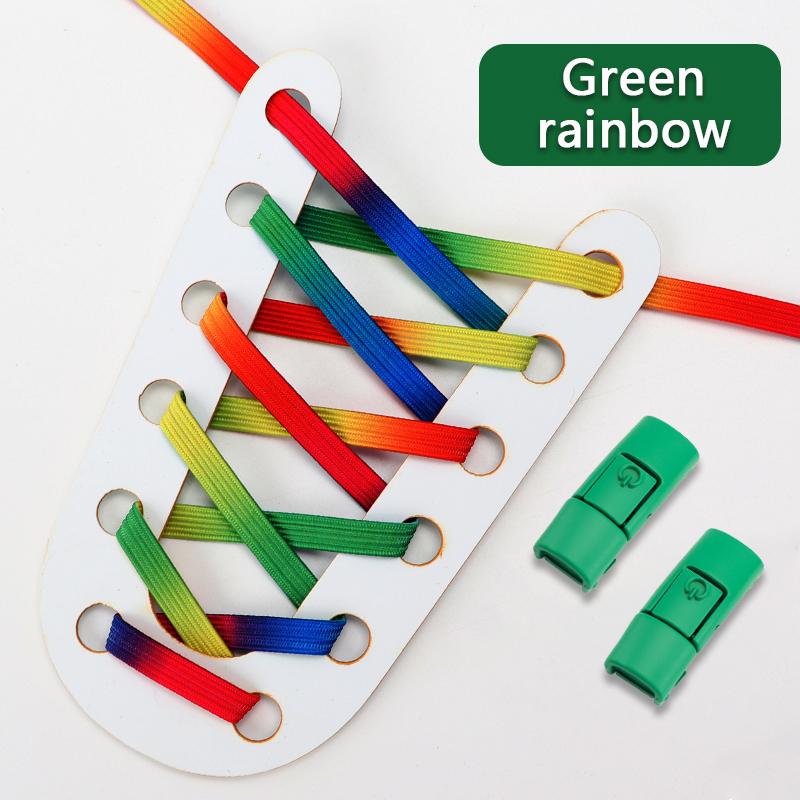 Новые красочные шнурки для обуви без завязок, эластичные шнурки, кроссовки для детей и взрослых, блестящие шнурки без завязок для обуви, аксессуары