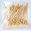 100/25Pcs Gold Pearl Cocktail Picks Food Fruit Picks Wedding Party Disposable Cake Dessert Cocktail Sticks Buffet Toothpick