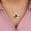 London Blue Topaz Gemstone 925 Fine Silver Jewelry Zircon Pendant For Engagement CZP-10- 11