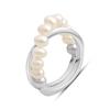 Серебряное кольцо с натуральным жемчугом барочным, вес изделия 4,79 гр (2185222)