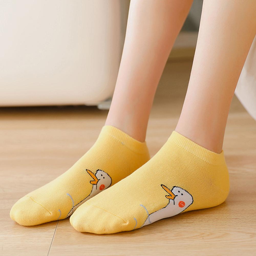 Cute Thin Cotton Japanese style Summer Shallow Mouth Cartoon Duck Socks Sock Slippers Hosiery
