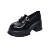 Британский стиль платформа кожаные лоферы 2025 новая весна и осень маленький человек увеличение роста одинарная обувь одна педаль ленивая обувь женщины